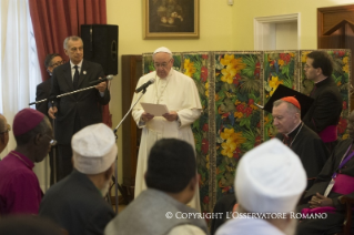 6-Viaje apostólico: Encuentro interreligioso y ecuménico en el Salón de la Nunciatura apostólica