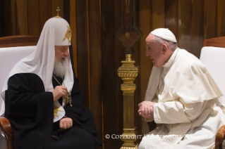 9-Encontro do Papa Francisco com S.S. Kirill, Patriarca de Moscou e de toda a R&#xfa;ssia - Assinatura da Declara&#xe7;&#xe3;o Conjunta