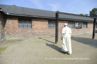 21-Voyage apostolique en Pologne : Visite &#xe0; Auschwitz