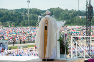 12-Voyage apostolique en Pologne : Messe pour la journ&#xe9;e mondiale de la jeunesse
