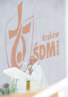 6-Voyage apostolique en Pologne : Messe pour la journ&#xe9;e mondiale de la jeunesse