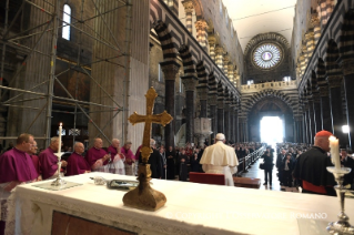 5-Pastoralbesuch in Genua: Begegnung mit den Bischöfen Liguriens, dem Klerus, Seminaristen und Ordensleuten der Region, mit Laien-Kurienmitarbeitern und Repräsentanten anderer Konfessionen 