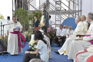 6-Apostolic Journey to Panama: Welcome ceremony and opening of WYD at Campo Santa Maria la Antigua – Cinta Costera