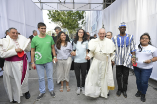 11-Apostolic Journey to Panama: Welcome ceremony and opening of WYD at Campo Santa Maria la Antigua – Cinta Costera