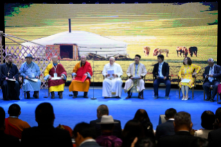 4-Apostolische Reise in die Mongolei: Ökumenisches und interreligiöses Treffen 
