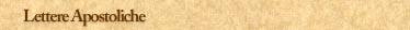 Lettere Apostoliche