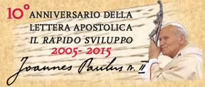 24 gennaio 2005: 10° anniversario della Lettera Apostolica Il rapido sviluppo di Papa Giovanni Paolo II