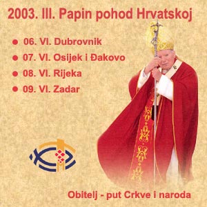 Apostolic Voyage to Croatia, 5-9 June 2003