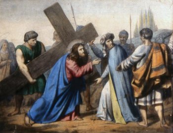 V Station: Simon of Cyrene helps Jesus to carry the Cross - Way of the Cross 2013