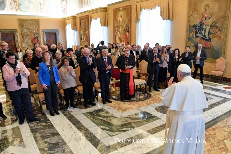 El Papa, con los miembros de la asociacion judeo-cristiana