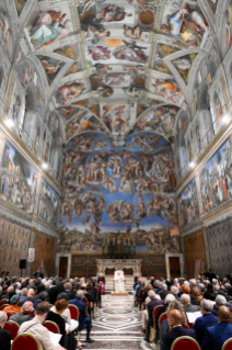4-A los artistas participantes en el encuentro organizado con motivo del 50 aniversario de la inauguración de la colección de Arte Moderno de los Museos Vaticanos