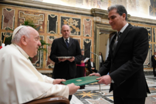 2-Presentation of Credential Letters by the Ambassadors of Iceland, Bangladesh, Syria, The Gambia and Kazakhstan accredited to the Holy See