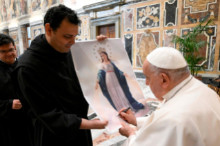 1-Ai Partecipanti ai Capitoli Generali delle seguenti Congregazioni Religiose: Ordine dei Minimi, Ordine dei Chierici Regolari Minori, Chierici di San Viatore, Missionarie di S. Antonio Maria Claret,  Suore Riparatrici del Sacro Cuore, Suore Agostiniane del Divino Amore