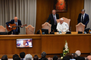 11-The participants in the International Meeting of Sense present the conclusions of their work to Pope Francis