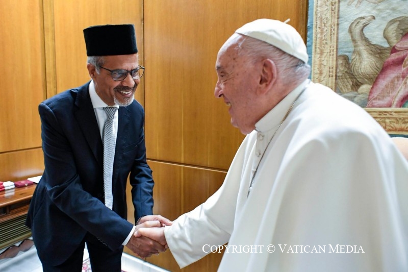 El Papa, con la delegación musulmana de Bolonia
