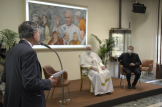 10-Visita del Santo Padre a la comunidad de trabajo del Dicasterio para la Comunicación