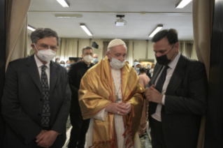 21-Visite du Saint-Père à la communauté de travail du Dicastère pour la Communication