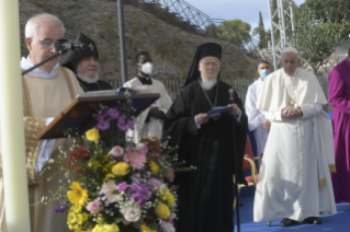 14-Ceremonia final del Encuentro de Oración por la Paz organizado por la Comunidad de Sant’Egidio: "Pueblos hermanos, tierra futura. Religiones y culturas en diálogo"