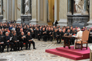 13-Retiro espiritual guiado pelo Papa Francisco por ocasião do Jubileu dos Sacerdotes. Primeira meditação