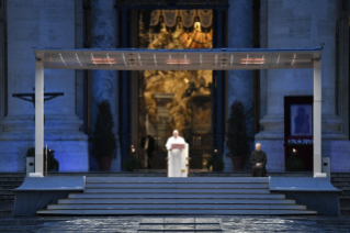 9-Besondere Andacht in der Zeit der Epidemie unter Vorsitz von Papst Franziskus
