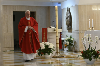 0-Celebrazione della Santa Messa nella Cappella della <i>Domus Sanctae Marthae</i>: "La fede va trasmessa, va offerta, soprattutto con la testimonianza"