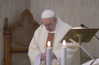 1-Misa celebrada por el papa Francisco de forma privada en la capilla de la Casa Santa Marta: <i>Jesús es nuestro compañero de peregrinación</i>