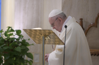 2-Misa celebrada por el papa Francisco de forma privada en la capilla de la Casa Santa Marta: <i>Jesús es nuestro compañero de peregrinación</i>