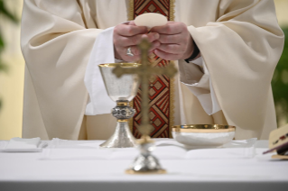 7-Misa celebrada por el papa Francisco de forma privada en la capilla de la Casa Santa Marta: <i>Volver siempre al primer encuentro</i>