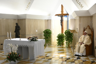 4-Celebrazione della Santa Messa nella Cappella della <i>Domus Sanctae Marthae</i>: "La mitezza e la tenerezza del Buon Pastore"
