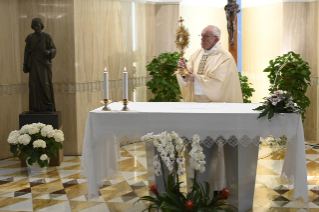 12-Celebrazione della Santa Messa nella Cappella della <i>Domus Sanctae Marthae</i>: "La mitezza e la tenerezza del Buon Pastore"