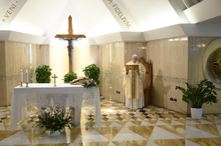 5-Celebrazione della Santa Messa nella Cappella della <i>Domus Sanctae Marthae</i>: "Lo Spirito Santo ci ricorda l’accesso al Padre"