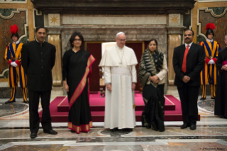 3-Presentation of the Letters of Credence by the Ambassadors of Guinea, Latvia, India and Bahrain accredited to the Holy See