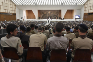 11-Audience with participants in the Euromoot of the International Union of the Guides and Scouts of Europe (UIGSE)