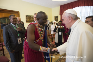 13-Viaje apostólico: Encuentro interreligioso y ecuménico en el Salón de la Nunciatura apostólica