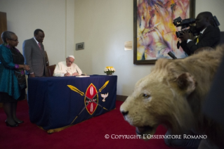 1-Apostolic Journey: Signing of the Golden Book at the State House of Nairobi