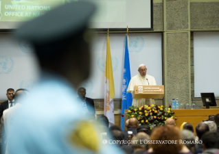 4-Viaje apostolico: Visita a la Oficina de las Naciones Unidas en Nairobi