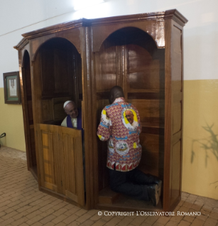 3-Apostolic Journey: Administration of the Sacrament of Reconciliation to some young people and Prayer Vigil 