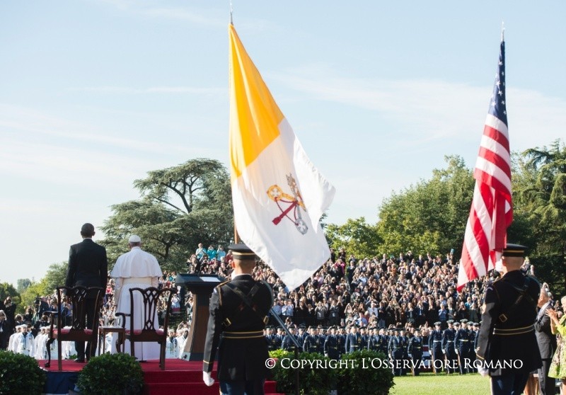 2-Viaje apost&oacute;lico: Ceremonia de bienvenida