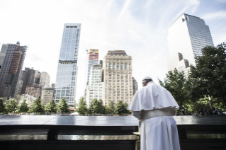 12-Voyage apostolique : Rencontre interreligieuse au Memorial de Ground Zero 