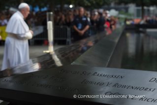 5-Voyage apostolique : Rencontre interreligieuse au Memorial de Ground Zero 