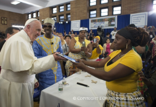 10-Apostolic Journey: Visit to "Our Lady, Queen of the Angels" School and meeting with children and immigrant families 