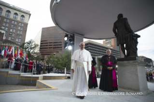 12-Apostolic Journey: Meeting for Religious Liberty with the Hispanic community and other immigrants at the Independence Mall 