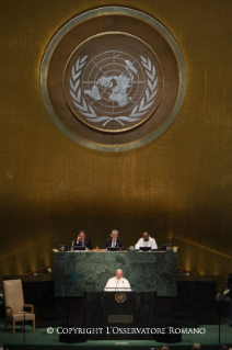 15-Voyage apostolique: Rencontre avec les membres de l'Assemblée générale de l'Organisation des Nations Unies