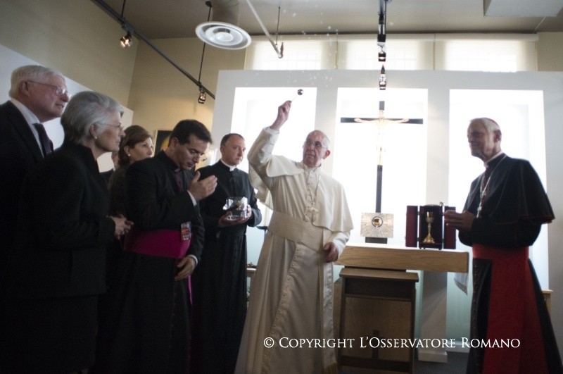 11-Viaje apost&oacute;lico: Visita al centro caritativo de la parroquia de St. Patrick y encuentro con los sintecho