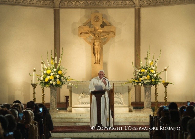 10-Viaje apost&oacute;lico: Visita al centro caritativo de la parroquia de St. Patrick y encuentro con los sintecho