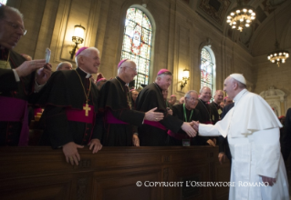 12-Viaje apostólico: Reuni&#xf3;n con los obispos invitados al Encuentro Mundial de las Familias