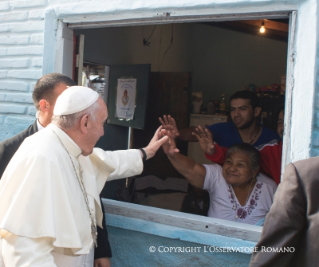 20-Apostolische Reise: Besuch der Bevölkerung von Bañado Norte 