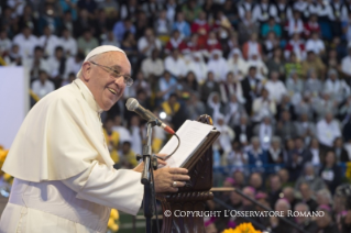 6-Apostolic Journey: Meeting with Clergy, Religious and Seminarians at the Coliseum of Don Bosco College (Santa Cruz de la Sierra)