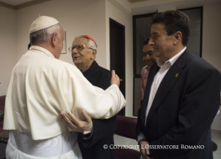 10-Apostolic Journey: Meeting with Clergy, Religious and Seminarians at the Coliseum of Don Bosco College (Santa Cruz de la Sierra)