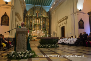 4-Viaggio Apostolico: Vespri con Vescovi, Sacerdoti, Diaconi, Religiosi, Religiose, Seminaristi e Movimenti cattolici 